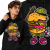 BLUZA Z KAPTUREM ANIMOWANA  BURGER BASTARD